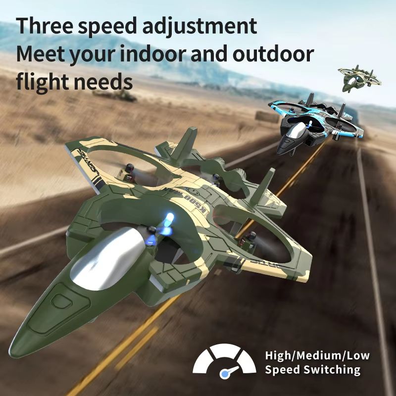 K500 RC Drone Fighter Jet  24G Remote Control Airplane With 360 Flips And Hovering 5