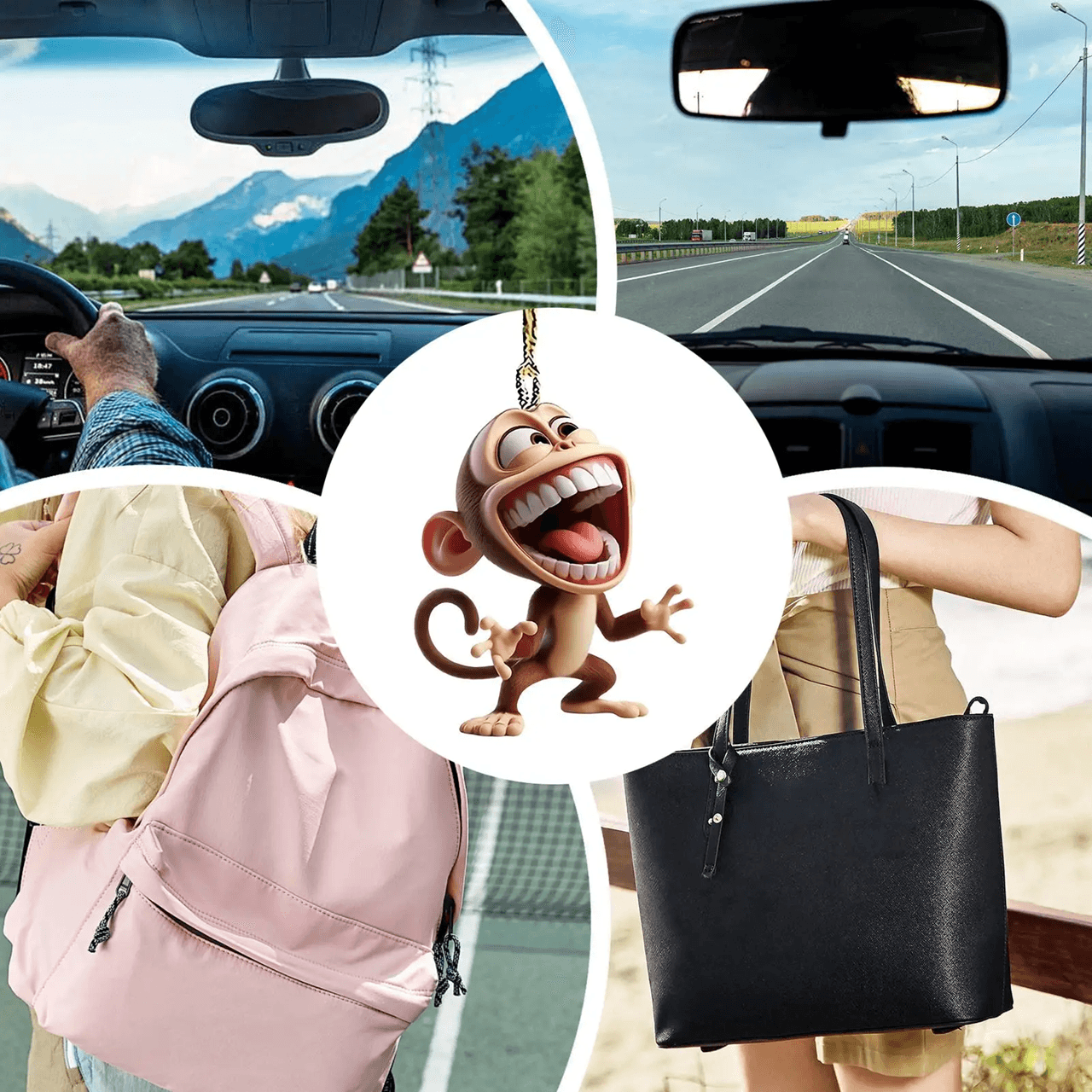 Car Hanging Monkey Decor Ornament 3