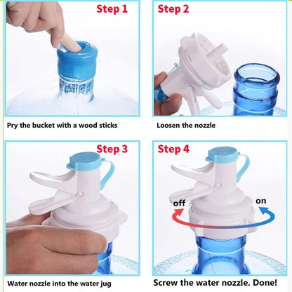 Reusable Plastic Spigot Faucet Water Dispenser Spout Bottle Cap For Office School Use 2