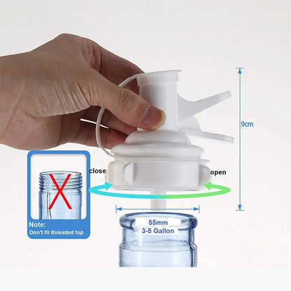 Reusable Plastic Spigot Faucet Water Dispenser Spout Bottle Cap For Office School Use 4