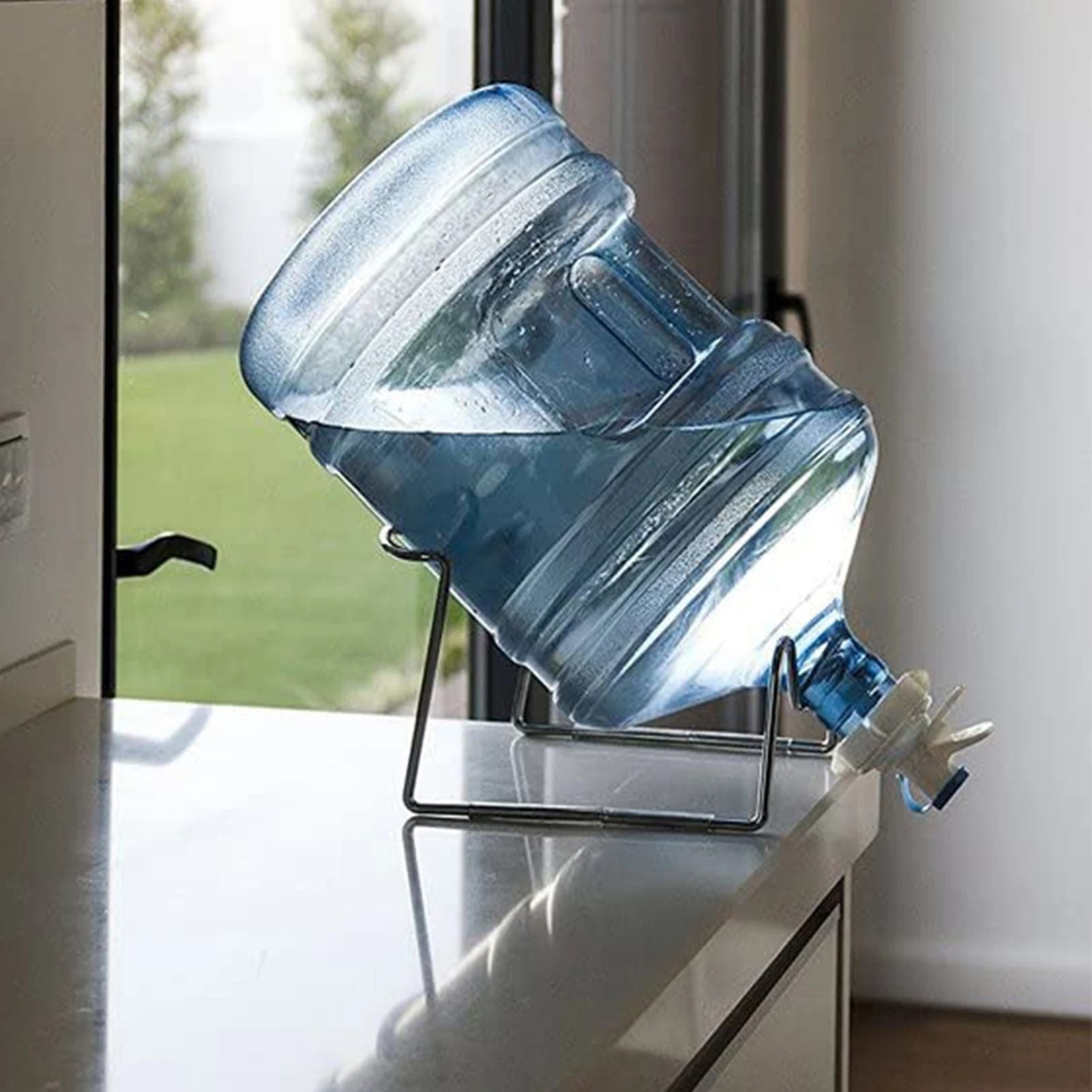 Reusable Plastic Spigot Faucet Water Dispenser Spout Bottle Cap For Office School Use 5