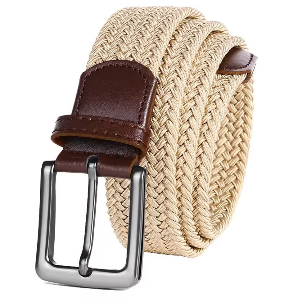 Mens Elastic Braided Stretch Belt Woven Comfortable Belt For Golf Casual Wear And Jeans 8