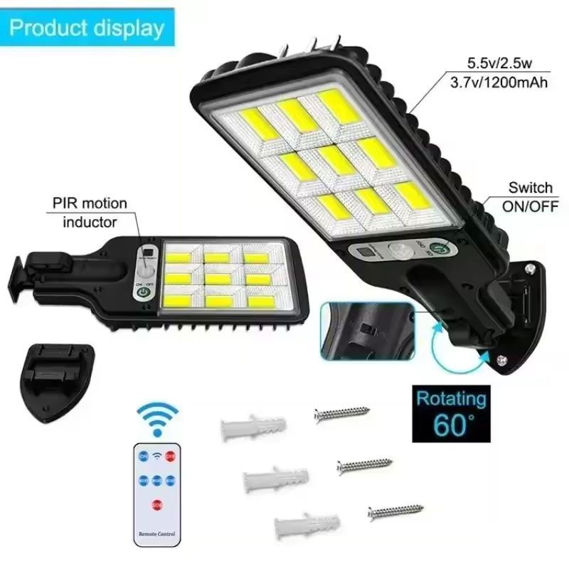 Solar Brilliance 108 COB Outdoor MotionSensor Street  Wall Light 8