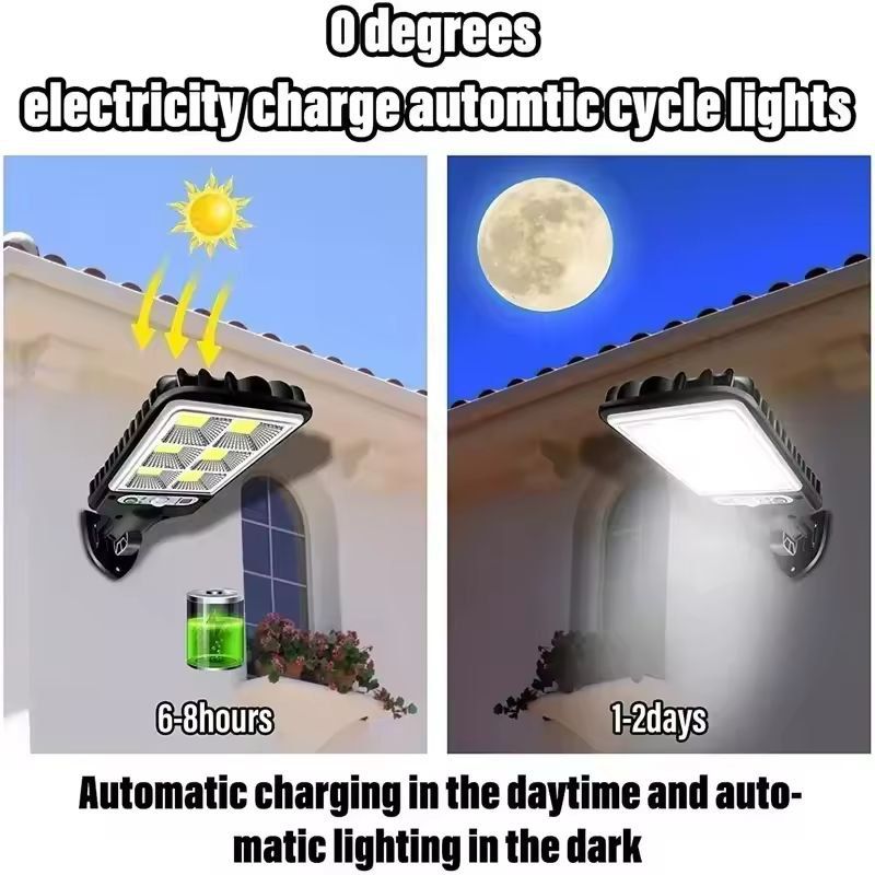 Solar Brilliance 108 COB Outdoor MotionSensor Street  Wall Light 9