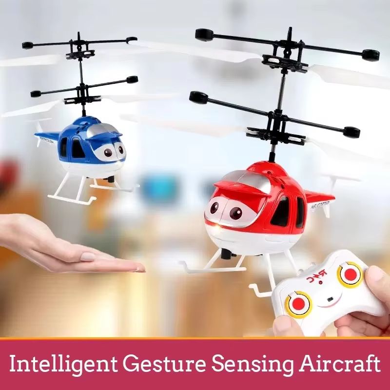 Mini Infrared Hand Induction RC Helicopter - Electric Flying Airplane Toy for Kids