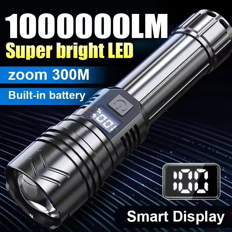 UltraBeam Pro 1000000 LM High Power LED Flashlight  USB Rechargeable For Camping Emergency  Outdoor 9