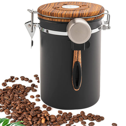 Coffee Bean Storage Tea, Stainless Steel Airtight Tank, Kitchen Items Moisture Proof Cans, Grain Storage Box