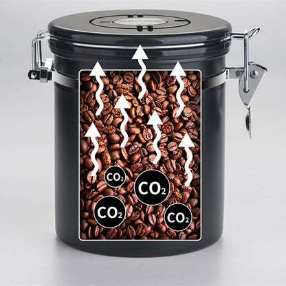 Coffee Bean Storage Tea, Stainless Steel Airtight Tank, Kitchen Items Moisture Proof Cans, Grain Storage Box