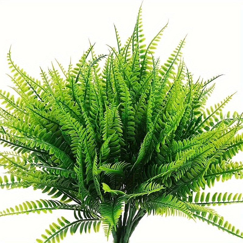 Bundles Artificial Plants Fake Boston Ferns Bushes Faux Shrubs Greenery For Home Garden Outdoor UV  1