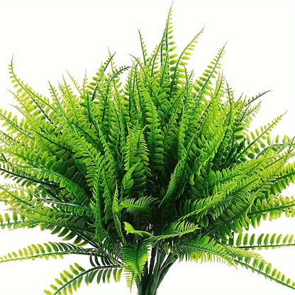 Bundles Artificial Plants Fake Boston Ferns Bushes Faux Shrubs Greenery For Home Garden Outdoor UV  1