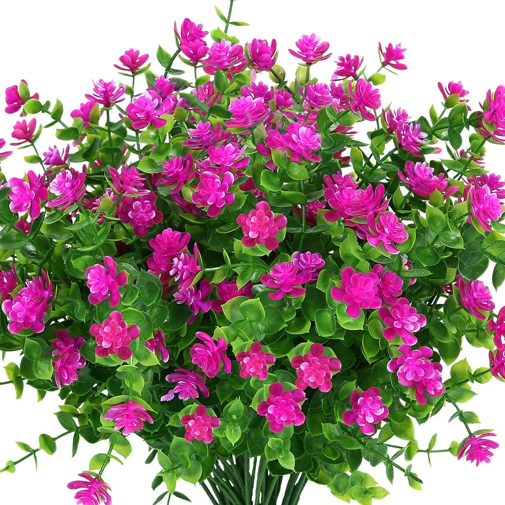 Bundles Artificial Plants Fake Boston Ferns Bushes Faux Shrubs Greenery For Home Garden Outdoor UV  5