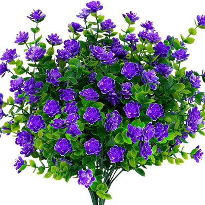 Bundles Artificial Plants Fake Boston Ferns Bushes Faux Shrubs Greenery For Home Garden Outdoor UV  6