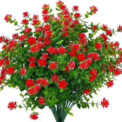 Bundles Artificial Plants Fake Boston Ferns Bushes Faux Shrubs Greenery For Home Garden Outdoor UV  8