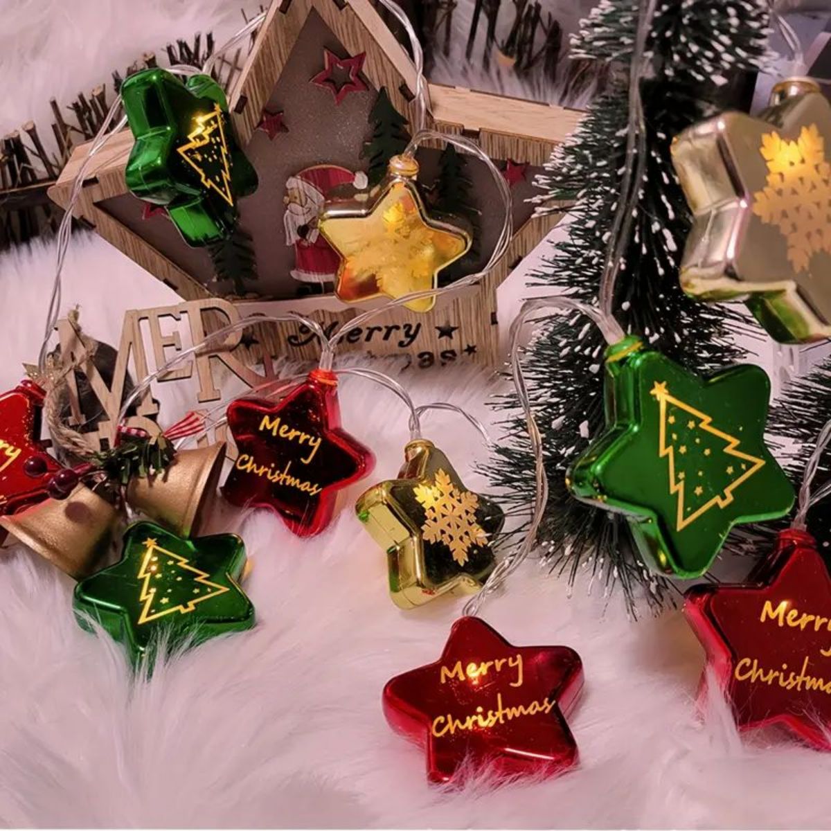 Christmas Holiday Cartoon Snowman Light String, Scene Atmosphere Decoration Light, LED Christmas Light String