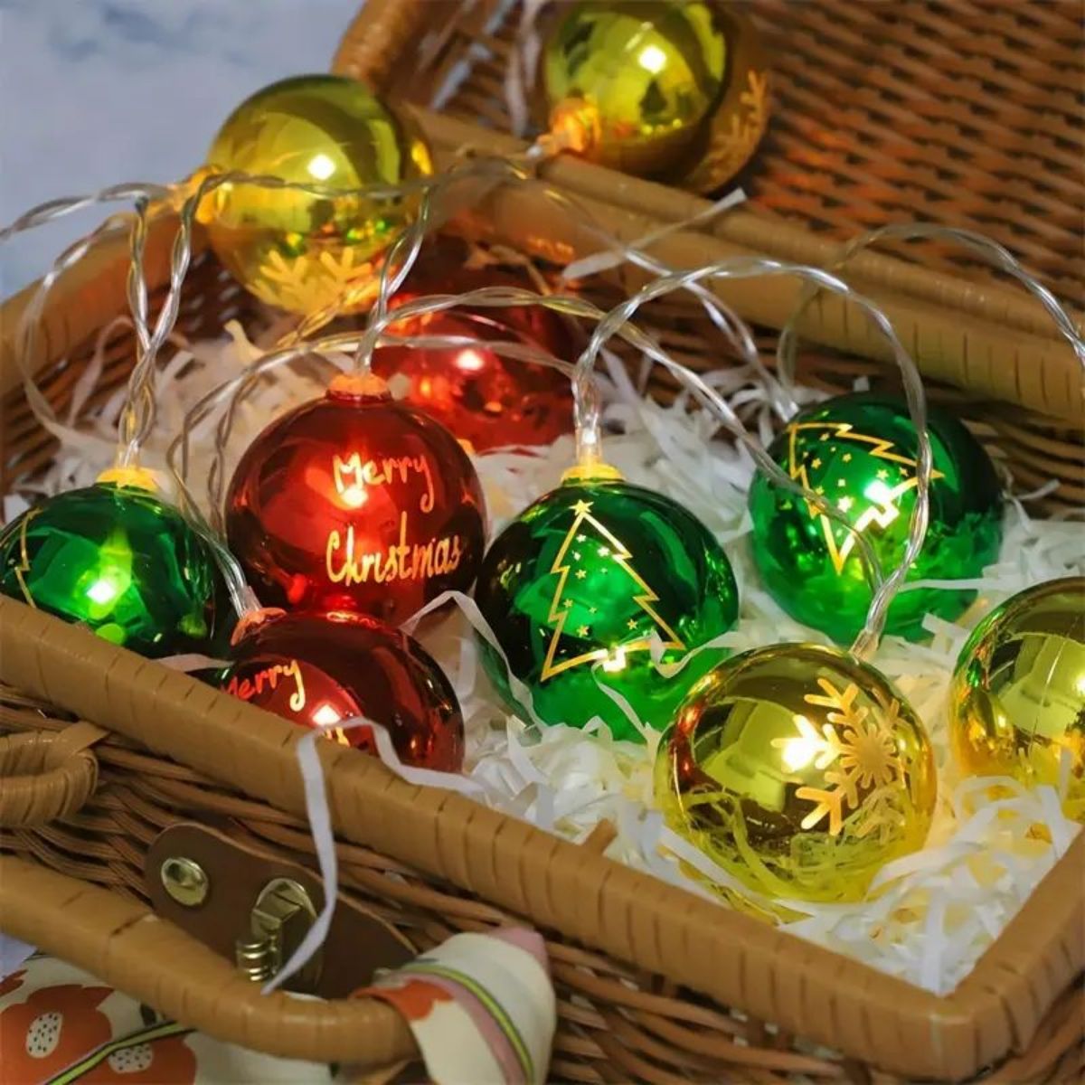 Christmas Holiday Cartoon Snowman Light String, Scene Atmosphere Decoration Light, LED Christmas Light String