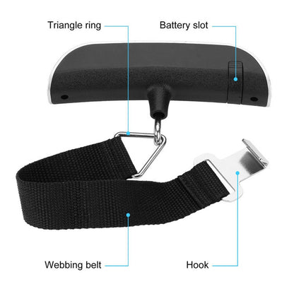 Portable Scale Digital LCD Display, Electronic Luggage Hanging, Travel Weighs Suitcase, Baggage Weight Balance Tools