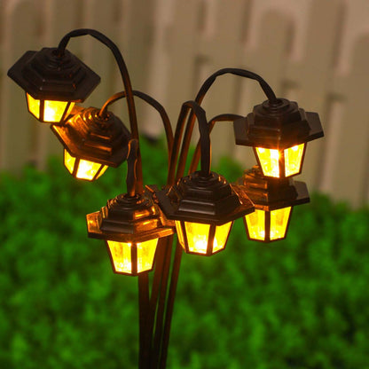 Waterproof light bead, retro palace lamp, outdoor decorative lamp, small street lamp, solar atmosphere lamp