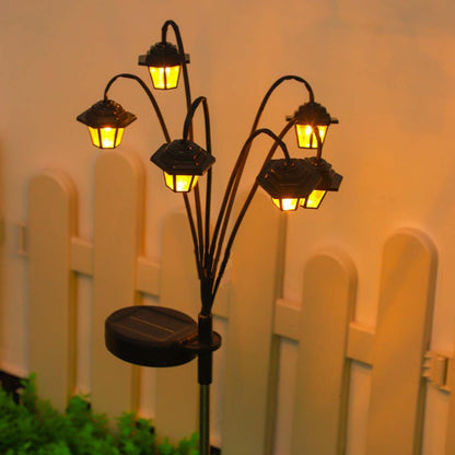 Waterproof light bead, retro palace lamp, outdoor decorative lamp, small street lamp, solar atmosphere lamp