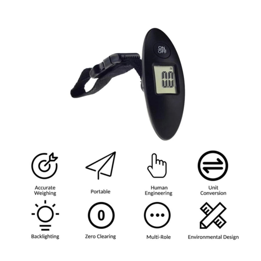 Portable Luggage Scale Travel Digital Hanging Scales High Precision LCD Scale Electronic Luggage Wi 2