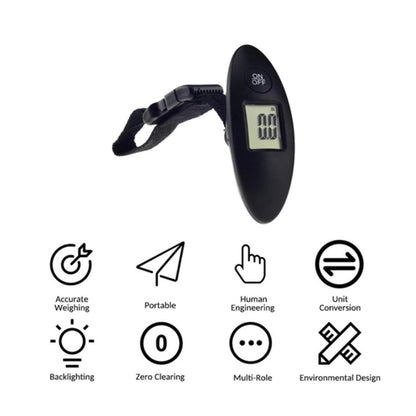 Portable Luggage Scale Travel Digital Hanging Scales High Precision LCD Scale Electronic Luggage Wi 2