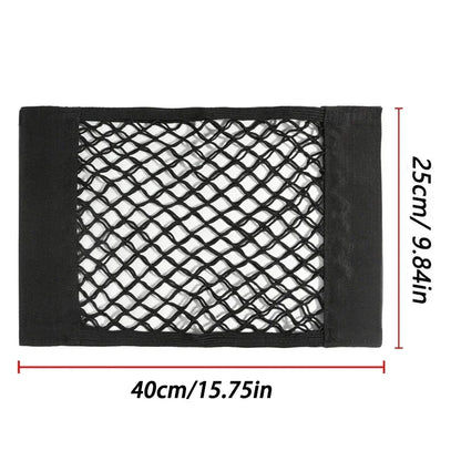 Universal Storage Bag Pocket Cage Auto Organizer Seat Back Bag, Car Back Rear Mesh Trunk Seat Elastic String Net Magic
