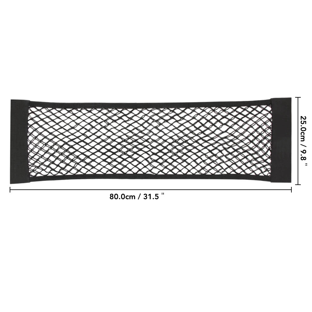 Universal Storage Bag Pocket Cage Auto Organizer Seat Back Bag, Car Back Rear Mesh Trunk Seat Elastic String Net Magic