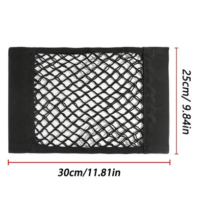 Universal Storage Bag Pocket Cage Auto Organizer Seat Back Bag, Car Back Rear Mesh Trunk Seat Elastic String Net Magic