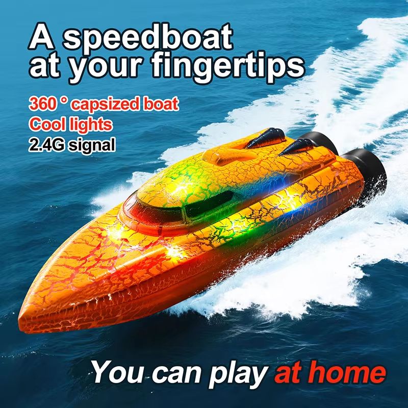 WaveMaster 24 GHz Waterproof RC Racing Boat With 360 Flip  LED Effects 1