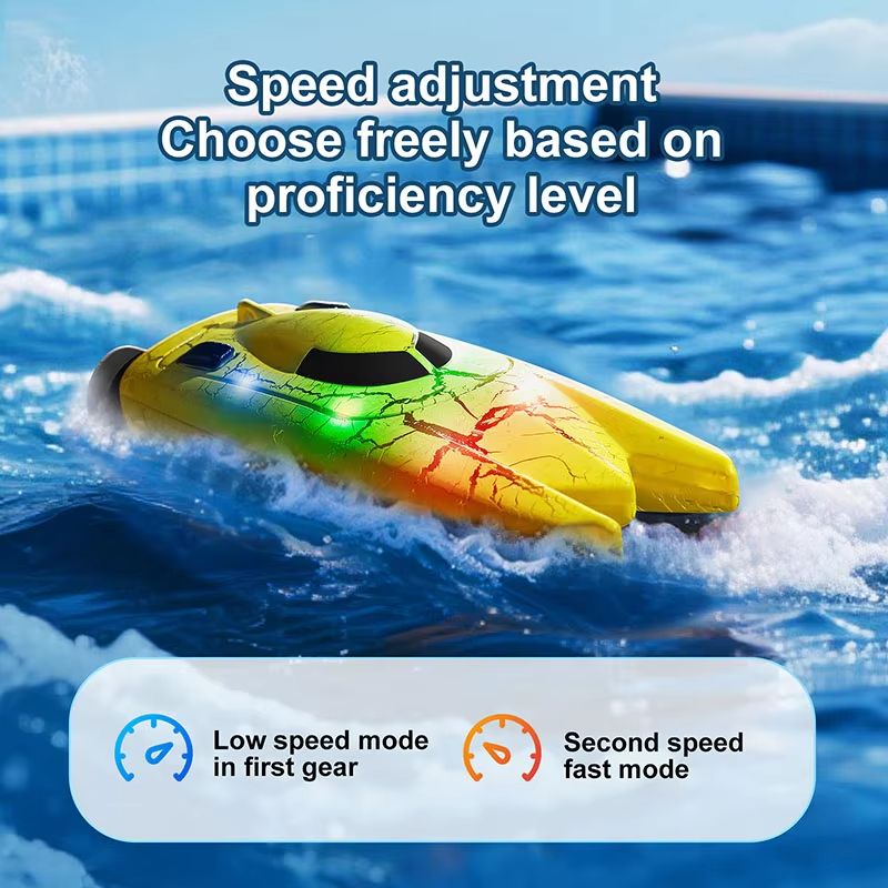 WaveMaster 24 GHz Waterproof RC Racing Boat With 360 Flip  LED Effects 3