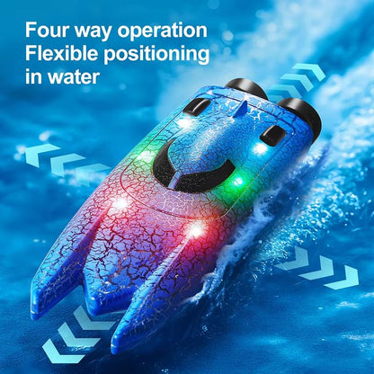 WaveMaster 24 GHz Waterproof RC Racing Boat With 360 Flip  LED Effects 4