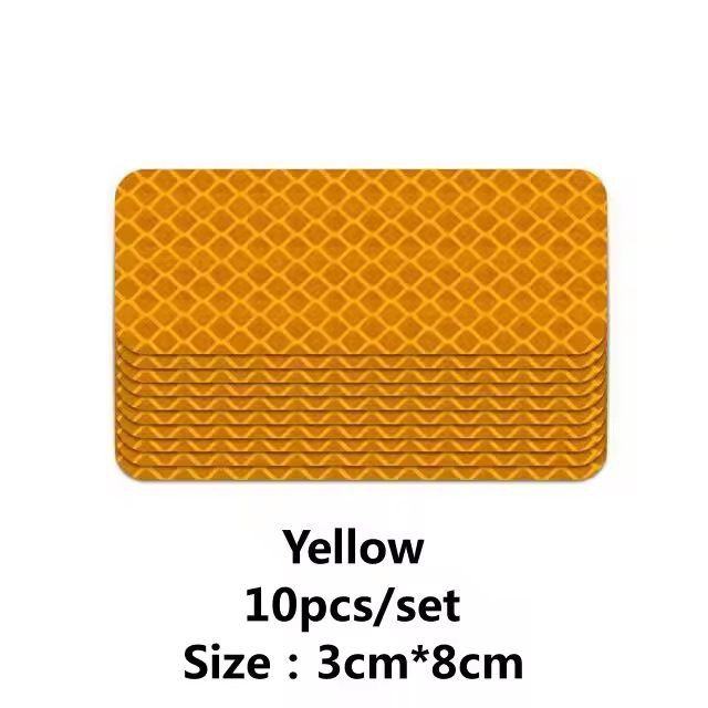 ReflectSafe 10-Pack Car Bumper Reflective Warning Strip Tape – High-Visibility Reflector Stickers for Vehicle Safety