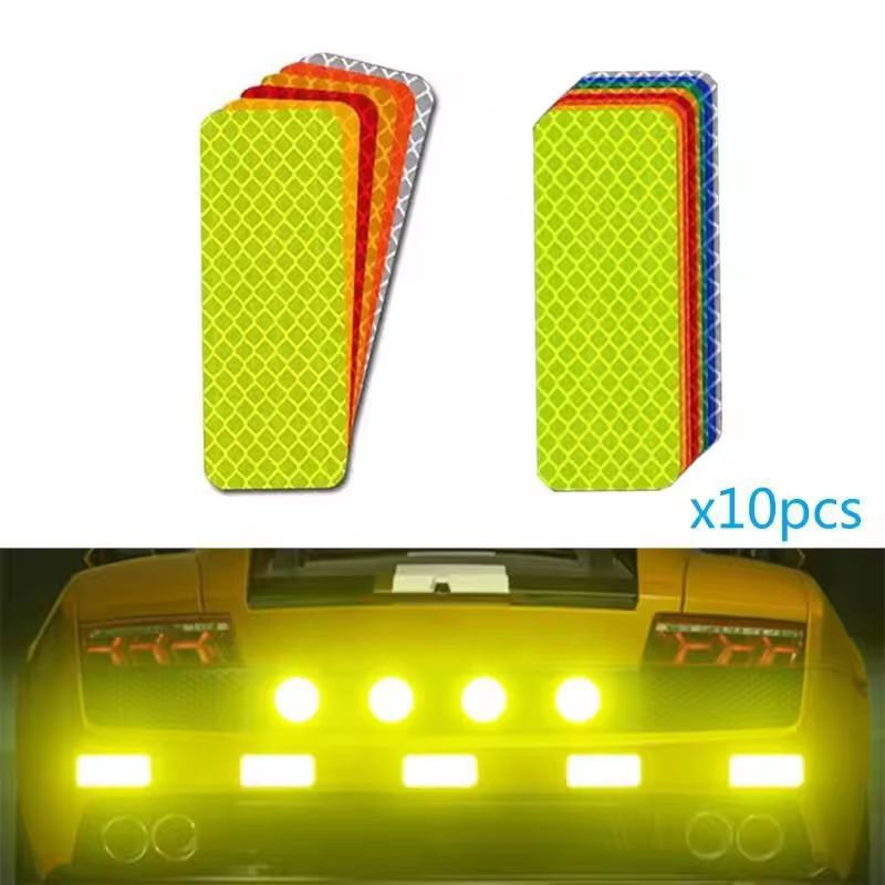 ReflectSafe 10Pack Car Bumper Reflective Warning Strip Tape  HighVisibility Reflector Stickers For  10