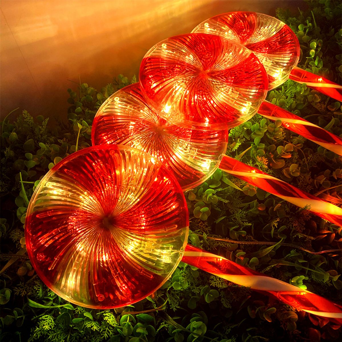 Outdoor Waterproof Christmas Candy Light, LED Solar Ground Inserted, Garden Courtyard Lawn Decoration Light Loll