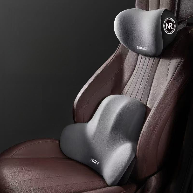 Lumbar Cushion Car Support, Protection Lumbar Backrest, Car Memory Foam Neck Pillow, Headrest Cushion Comfort