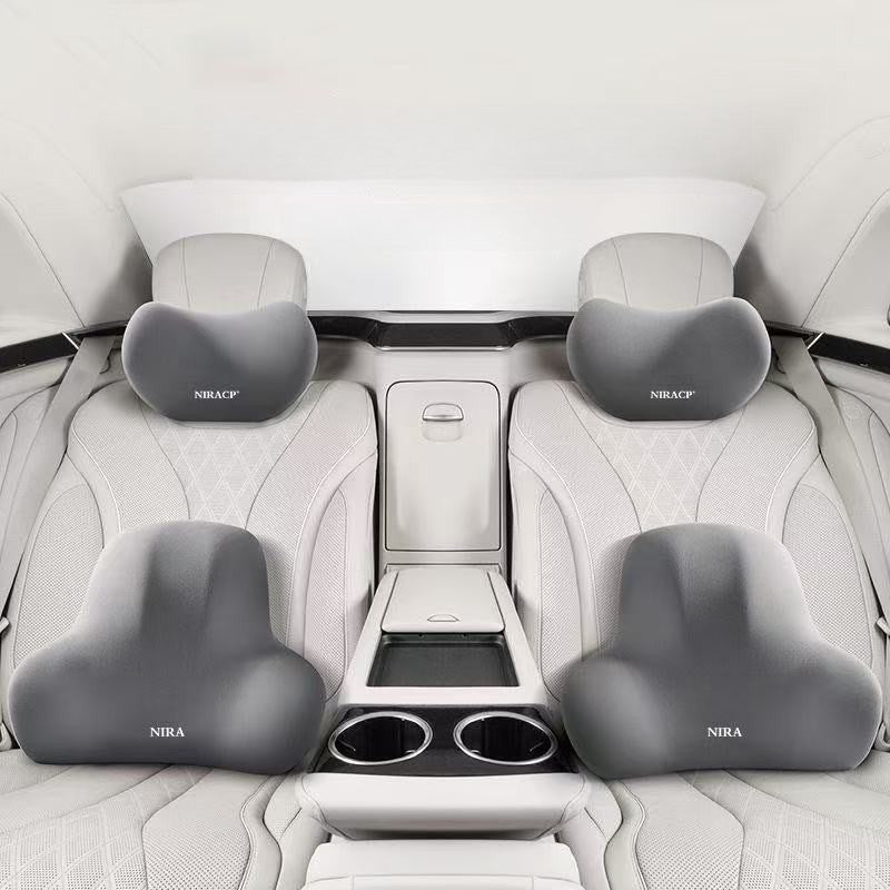 Lumbar Cushion Car Support, Protection Lumbar Backrest, Car Memory Foam Neck Pillow, Headrest Cushion Comfort