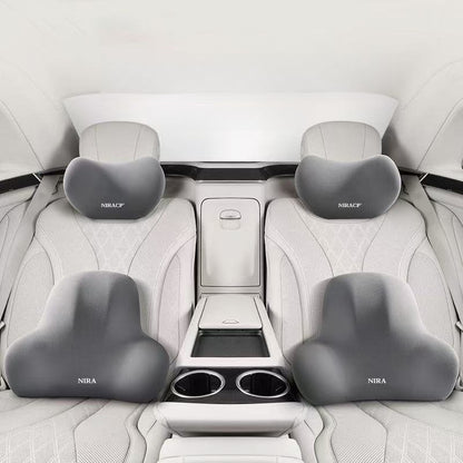 Lumbar Cushion Car Support, Protection Lumbar Backrest, Car Memory Foam Neck Pillow, Headrest Cushion Comfort
