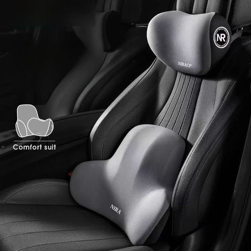 Lumbar Cushion Car Support, Protection Lumbar Backrest, Car Memory Foam Neck Pillow, Headrest Cushion Comfort