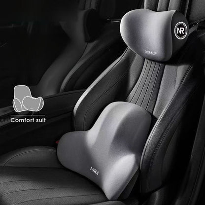 Lumbar Cushion Car Support, Protection Lumbar Backrest, Car Memory Foam Neck Pillow, Headrest Cushion Comfort