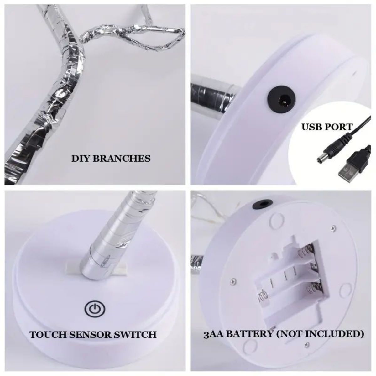 USB Battery Operated Starry Copper String Lights LED Warm White Tree Lights Indoor Outdoor Ramadan  2
