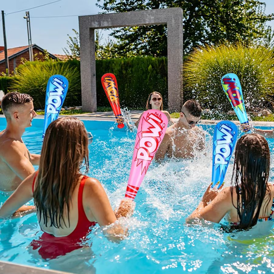SplashPaw Inflatable Baseball Toy Set 4 Pcs  Colorful Summer Pool  Party Balls 2
