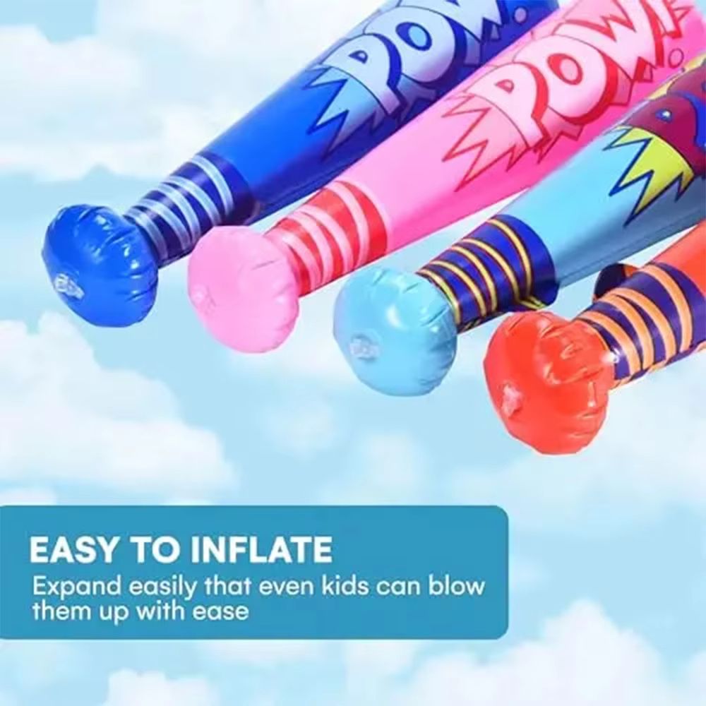 SplashPaw Inflatable Baseball Toy Set 4 Pcs  Colorful Summer Pool  Party Balls 4