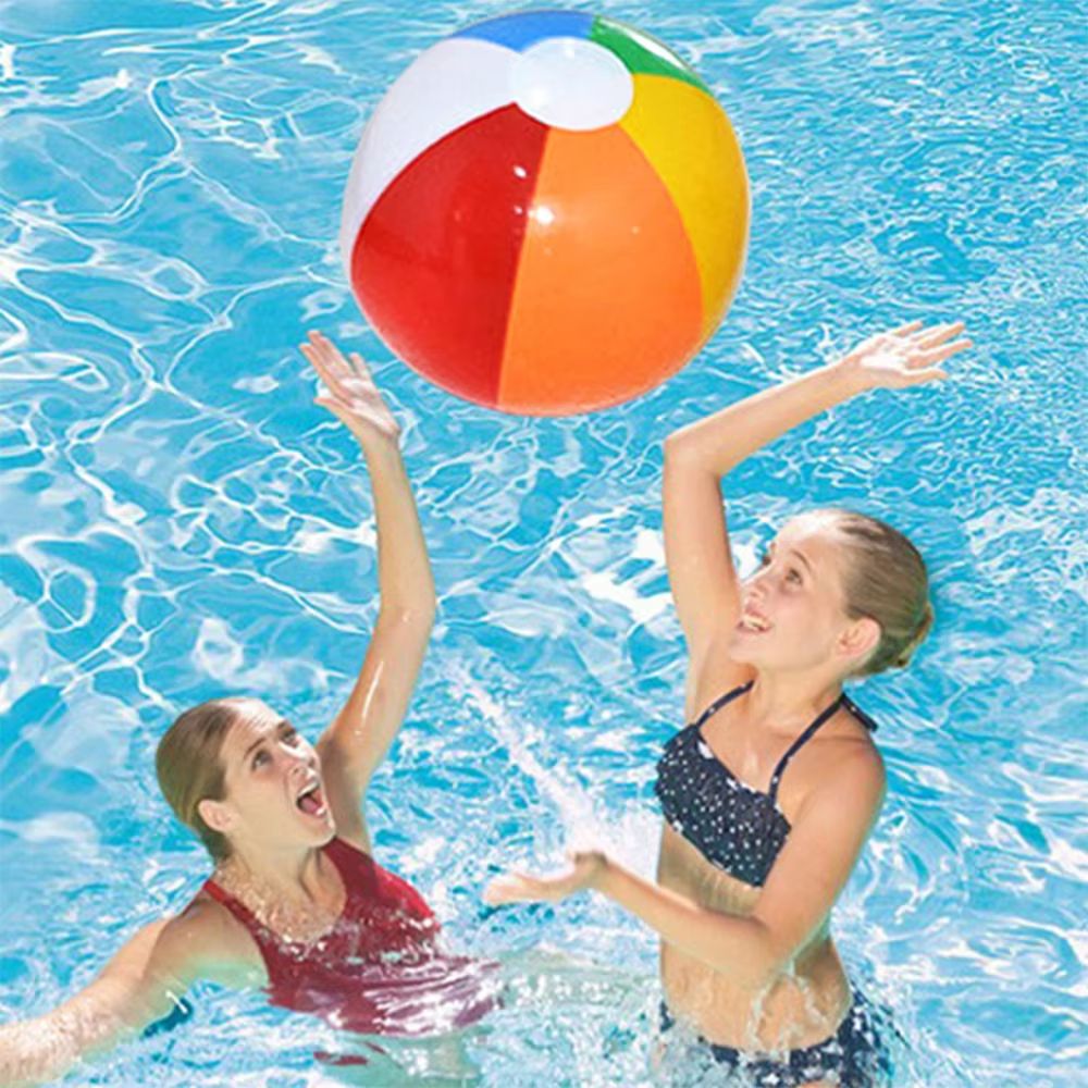 SplashParty 10Piece Inflatable Beach Ball Set  Colorful Pool  Party Water Game Balls 2