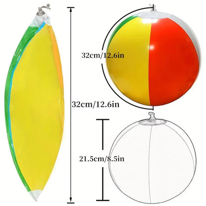 SplashParty 10Piece Inflatable Beach Ball Set  Colorful Pool  Party Water Game Balls 5