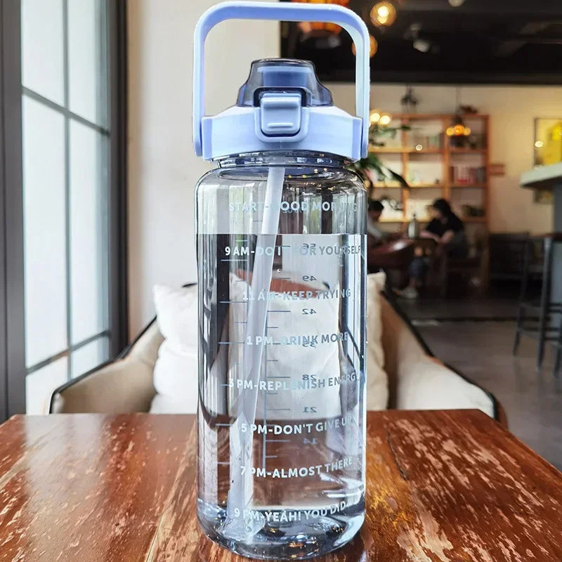 Portable Travel Water Bottle With Straw Plastic Kettle Large Sports Fitness Cup High Value Adult Un 7