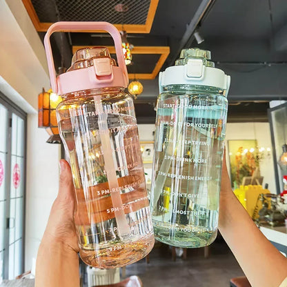Portable Travel Water Bottle With Straw Plastic Kettle Large Sports Fitness Cup High Value Adult Un 5
