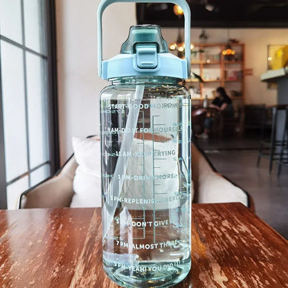 Portable Travel Water Bottle With Straw Plastic Kettle Large Sports Fitness Cup High Value Adult Un 9