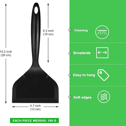 Wide Silicone Spatula Shovel Turner For Nonstick Cookware 1