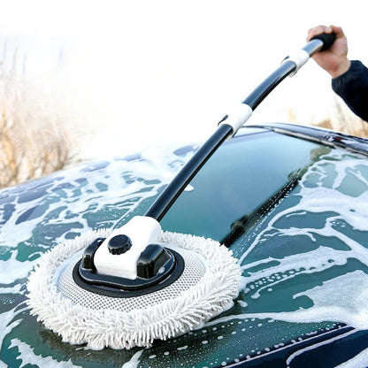 Car Cleaning Brush, Car Wash Brush, Telescoping Long Handle Mop, Soft Hair Chenille Broom, Universal Window