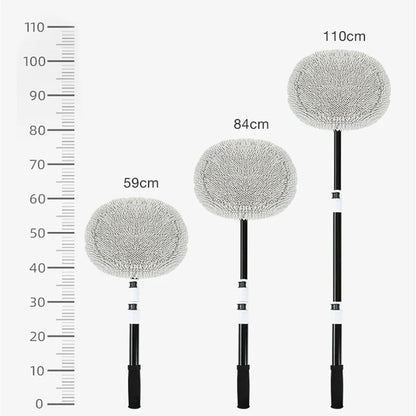 Car Cleaning Brush, Car Wash Brush, Telescoping Long Handle Mop, Soft Hair Chenille Broom, Universal Window