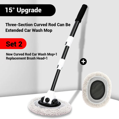 Car Cleaning Brush, Car Wash Brush, Telescoping Long Handle Mop, Soft Hair Chenille Broom, Universal Window